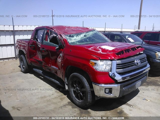 5TFDW5F17EX349278 - 2014 TOYOTA TUNDRA CREWMAX SR5 RED photo 1