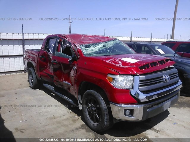 5TFDW5F17EX349278 - 2014 TOYOTA TUNDRA CREWMAX SR5 RED photo 6