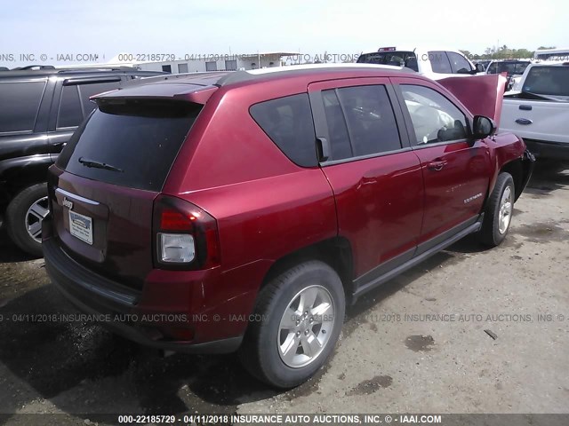 1C4NJCBA1FD249807 - 2015 JEEP COMPASS SPORT MAROON photo 4