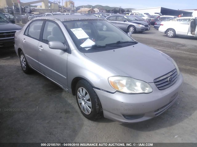 1NXBR32E13Z126188 - 2003 TOYOTA COROLLA CE/LE/S SILVER photo 1