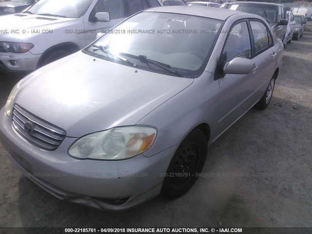 1NXBR32E13Z126188 - 2003 TOYOTA COROLLA CE/LE/S SILVER photo 2