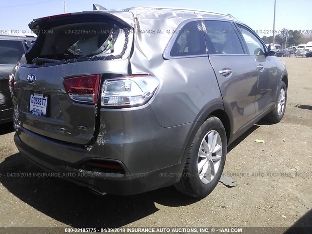 5XYPG4A35JG403851 - 2018 KIA SORENTO LX/L GRAY photo 4