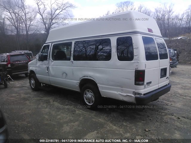 1FTNS24L48DB33171 - 2008 FORD ECONOLINE E250 VAN WHITE photo 3