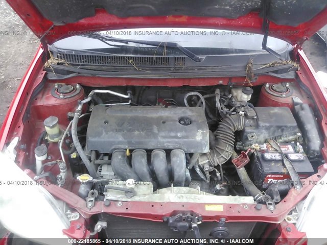 2T1KR32E18C693915 - 2008 TOYOTA COROLLA MATRIX XR RED photo 10