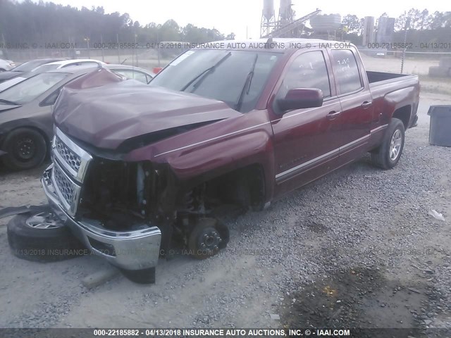 1GCRCREH5FZ341786 - 2015 CHEVROLET SILVERADO C1500 LT MAROON photo 2