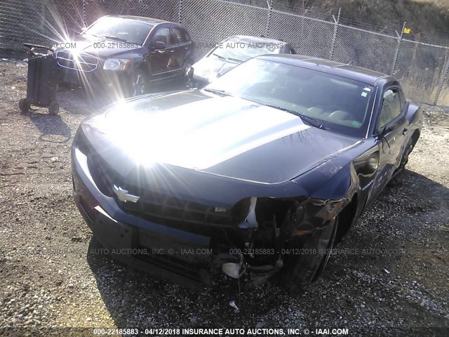 2G1FA1ED4B9111323 - 2011 CHEVROLET CAMARO LS BLACK photo 2