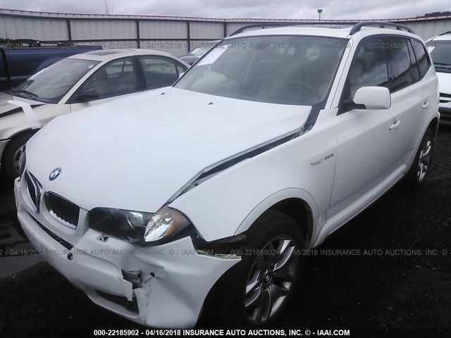 WBXPA93416WG83112 - 2006 BMW X3 3.0I WHITE photo 2