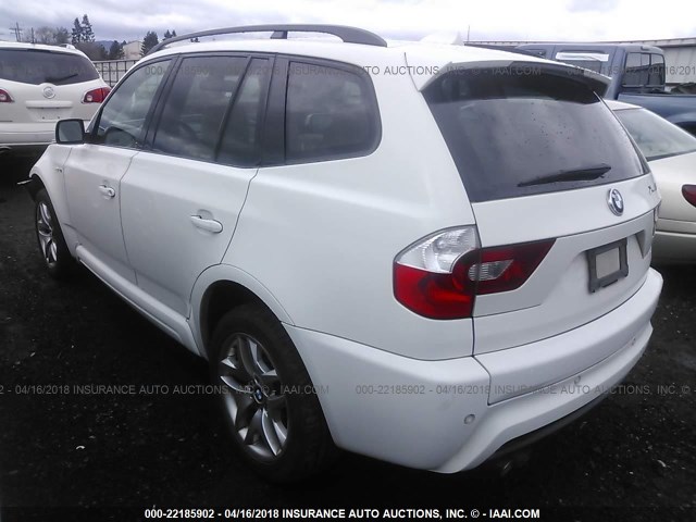 WBXPA93416WG83112 - 2006 BMW X3 3.0I WHITE photo 3