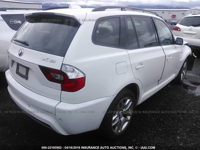 WBXPA93416WG83112 - 2006 BMW X3 3.0I WHITE photo 4