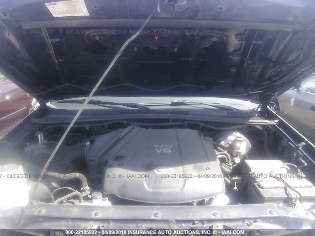 3TMJU4GN8DM146800 - 2013 TOYOTA TACOMA DOUBLE CAB PRERUNNER BLUE photo 10