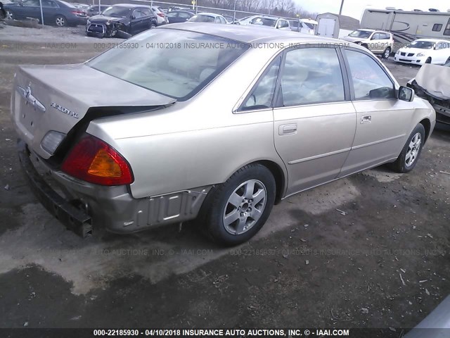 4T1BF28B92U202058 - 2002 TOYOTA AVALON XL/XLS GOLD photo 4