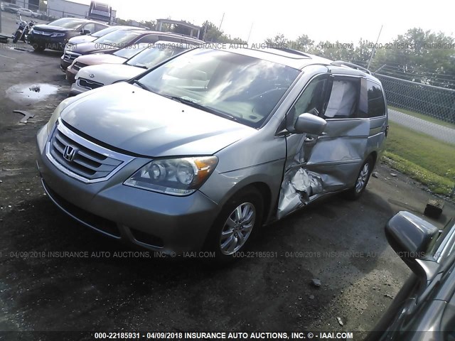 5FNRL3H63AB027995 - 2010 HONDA ODYSSEY EXL BLUE photo 2