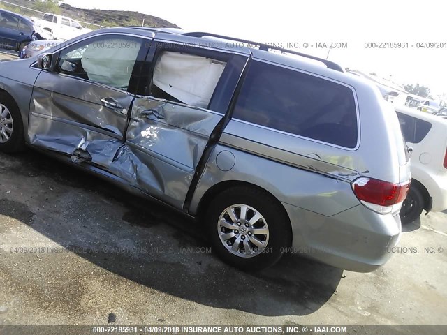 5FNRL3H63AB027995 - 2010 HONDA ODYSSEY EXL BLUE photo 3