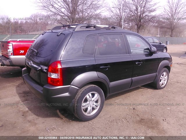 KM8JN12D77U618829 - 2007 HYUNDAI TUCSON SE/LIMITED BLACK photo 4