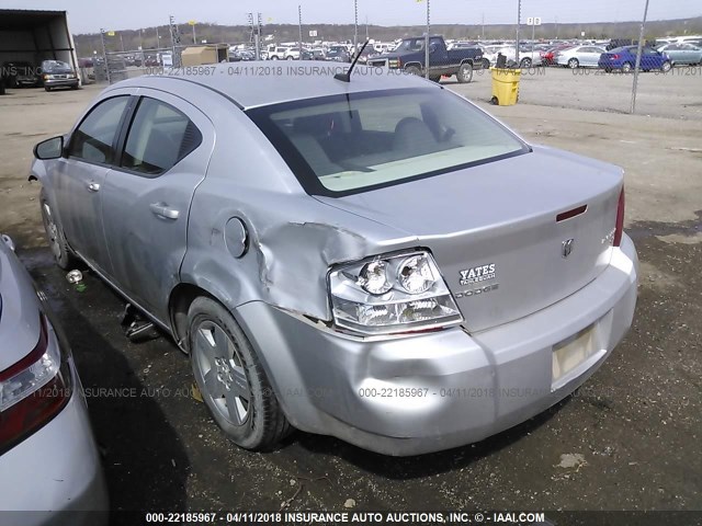 1B3CC4FB6AN183026 - 2010 DODGE AVENGER SXT SILVER photo 3