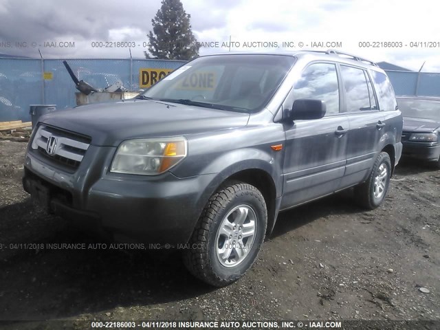 2HKYF18157H532975 - 2007 HONDA PILOT LX GRAY photo 2