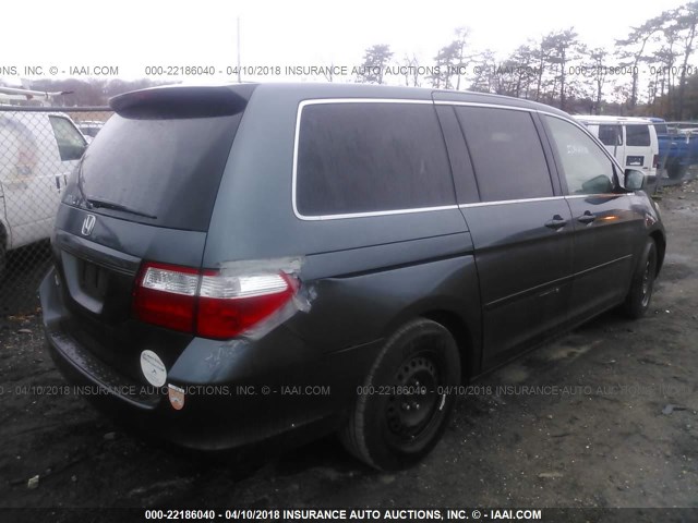 5FNRL38226B100794 - 2006 HONDA ODYSSEY LX BLUE photo 4