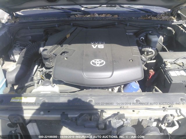 5TETU62N66Z253944 - 2006 TOYOTA TACOMA PRERUNNER ACCESS CAB TAN photo 10