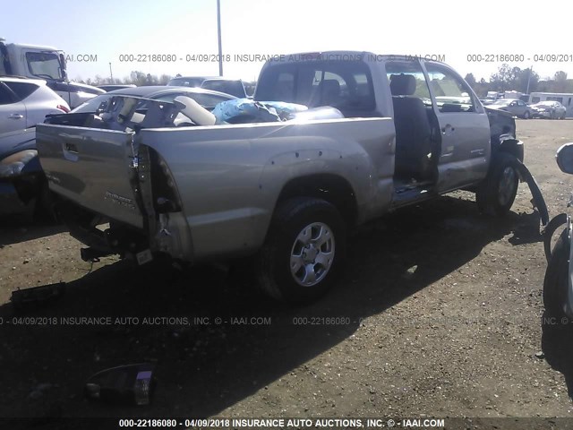 5TETU62N66Z253944 - 2006 TOYOTA TACOMA PRERUNNER ACCESS CAB TAN photo 4