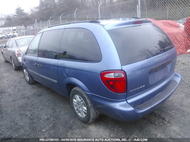 1D4GP24R07B171914 - 2007 DODGE GRAND CARAVAN SE BLUE photo 3