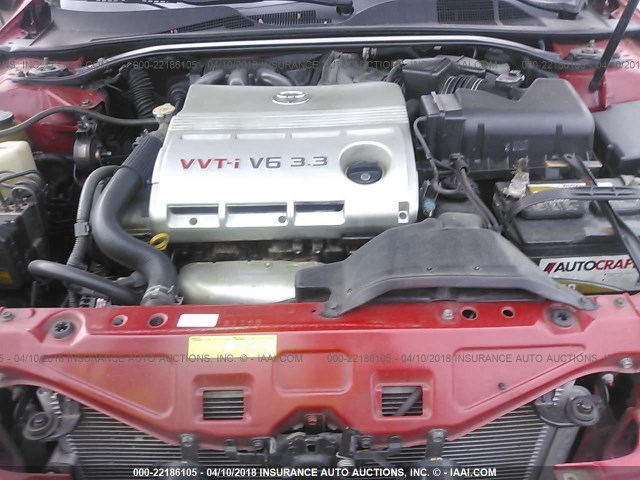 4T1FA38P76U073986 - 2006 TOYOTA CAMRY SOLARA SE/SLE წითელი ფოტო 10