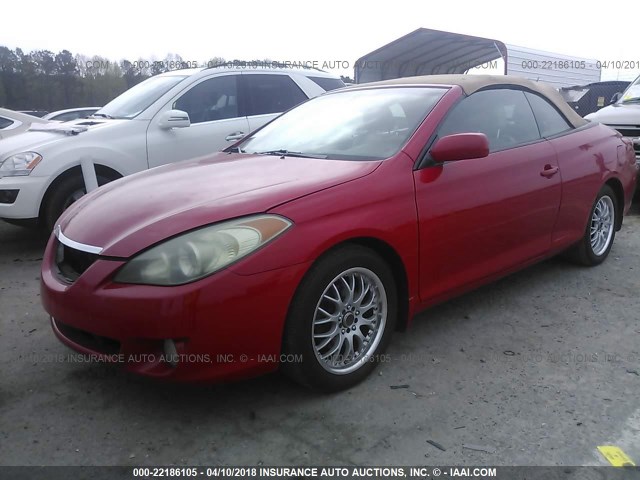 4T1FA38P76U073986 - 2006 TOYOTA CAMRY SOLARA SE/SLE წითელი ფოტო 2