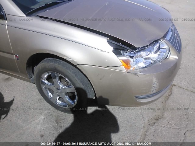 1G8AZ55F86Z127940 - 2006 SATURN ION LEVEL 2 GOLD photo 6