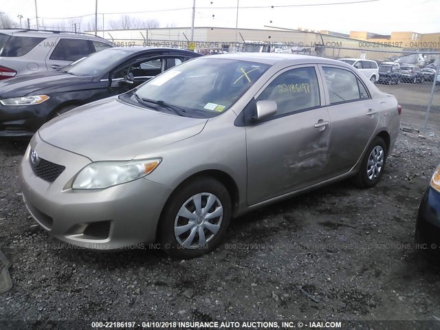 2T1BU40E29C021077 - 2009 TOYOTA COROLLA S/LE/XLE TAN photo 2