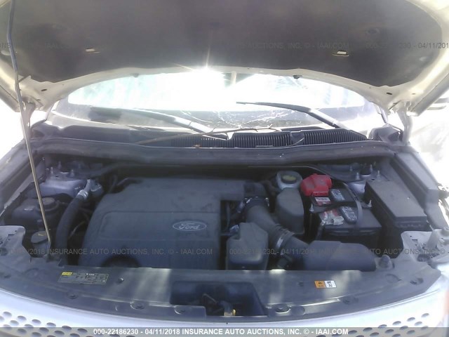 1FMHK7F86BGA91414 - 2011 FORD EXPLORER LIMITED 银色 照片 10