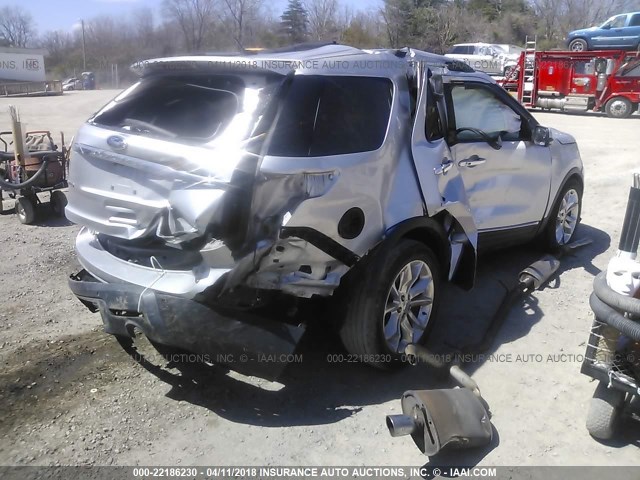 1FMHK7F86BGA91414 - 2011 FORD EXPLORER LIMITED 银色 照片 4