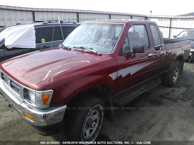 JT4VN13D4N5086998 - 1992 TOYOTA PICKUP 1/2 TON EX LNG WHLBSE DLX RED photo 2