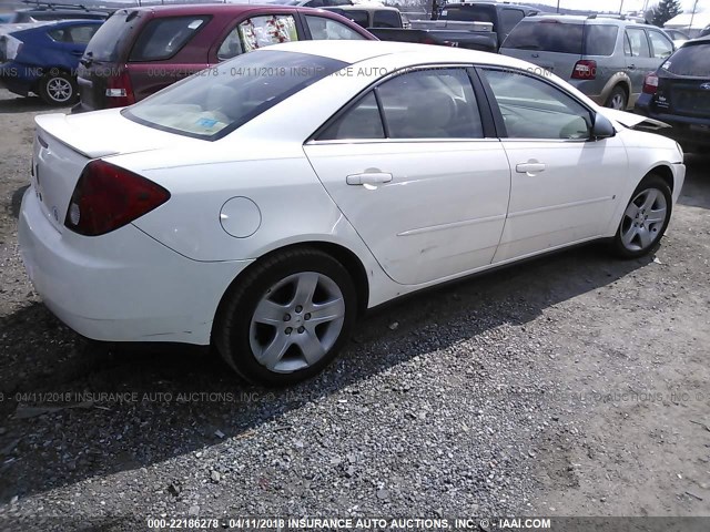 1G2ZG58B274145750 - 2007 PONTIAC G6 SE WHITE photo 4