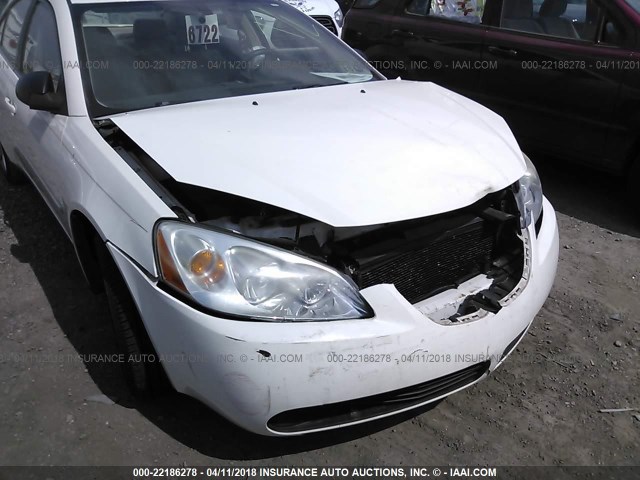 1G2ZG58B274145750 - 2007 PONTIAC G6 SE WHITE photo 6