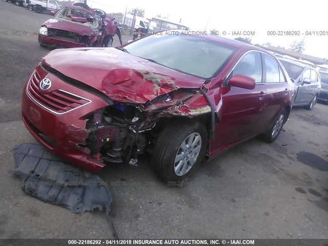 4T1BK46K37U016078 - 2007 TOYOTA CAMRY NEW GENERAT LE/XLE/SE RED photo 2