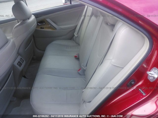 4T1BK46K37U016078 - 2007 TOYOTA CAMRY NEW GENERAT LE/XLE/SE RED photo 8