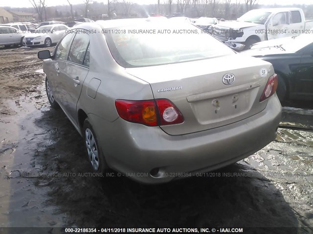 1NXBU4EE7AZ168698 - 2010 TOYOTA COROLLA S/LE/XLE GOLD photo 3