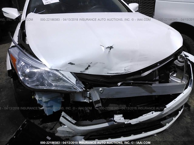 KMHFH4JG6FA468030 - 2015 HYUNDAI AZERA LIMITED WHITE photo 6