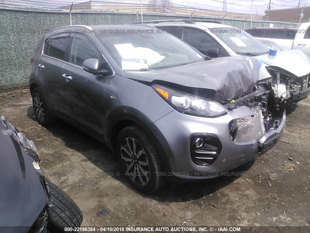 KNDPNCAC7H7037690 - 2017 KIA SPORTAGE EX GRAY photo 1