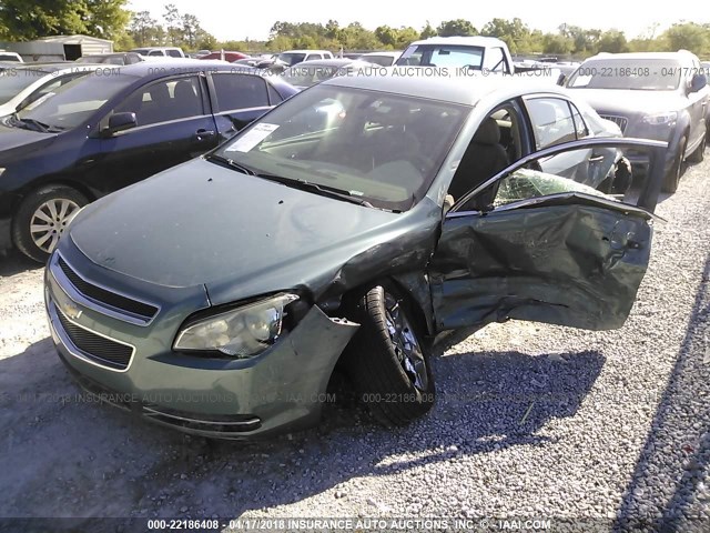 1G1ZG57B89F118369 - 2009 CHEVROLET MALIBU LS GREEN photo 2