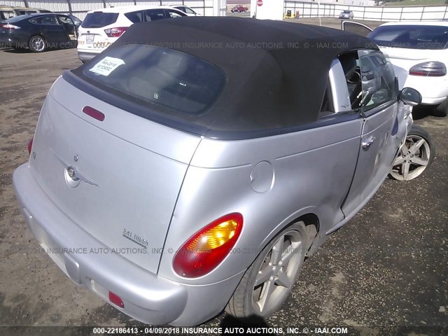 3C3AY75S45T526422 - 2005 CHRYSLER PT CRUISER GT SILVER photo 4