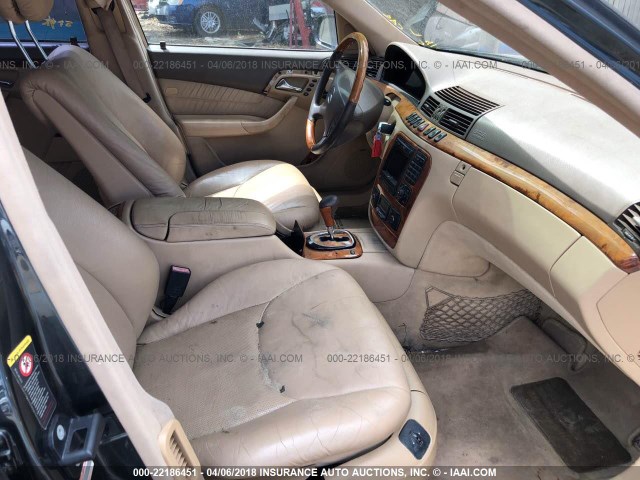 WDBNG70J02A229440 - 2002 MERCEDES-BENZ S 430 GRAY photo 5