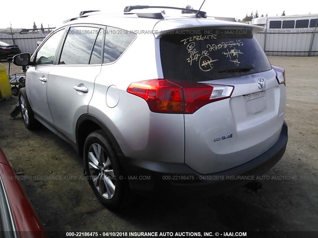 2T3DFREV0EW129108 - 2014 TOYOTA RAV4 LIMITED SILVER photo 3