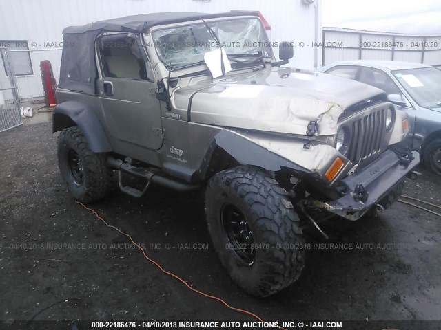 1J4FA49S74P798541 - 2004 JEEP WRANGLER / TJ SPORT TAN photo 1