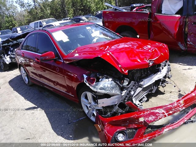 WDDGF5EB2AF478171 - 2010 MERCEDES-BENZ C 300 RED photo 1