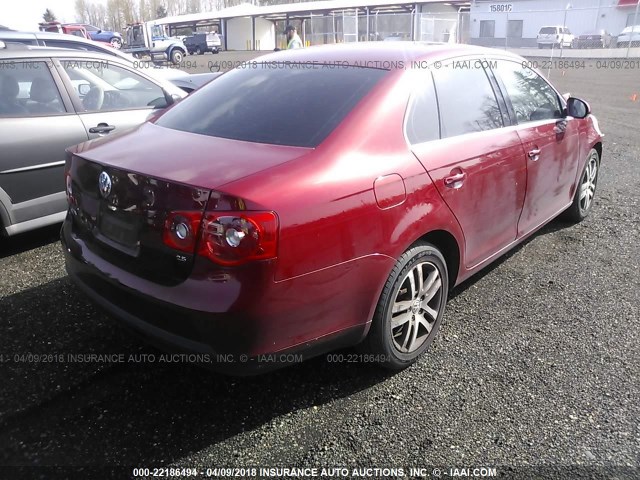 3VWRG71K66M619961 - 2006 VOLKSWAGEN JETTA 2.5 RED photo 4