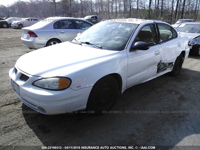 1G2NE52E05M243132 - 2005 PONTIAC GRAND AM SE WHITE photo 2