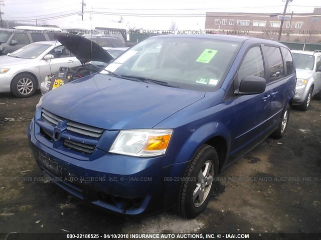 2D4RN4DE8AR343400 - 2010 DODGE GRAND CARAVAN SE BLUE photo 2