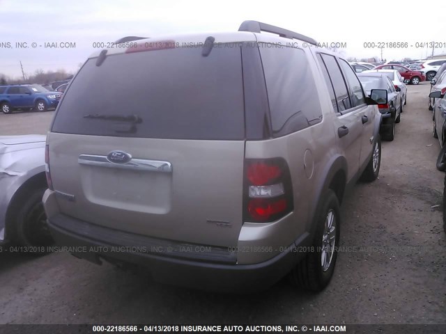 1FMEU73E06UA39677 - 2006 FORD EXPLORER XLT BEIGE photo 4