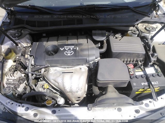 4T1BF3EK0AU507909 - 2010 TOYOTA CAMRY SE/LE/XLE 银色 照片 10
