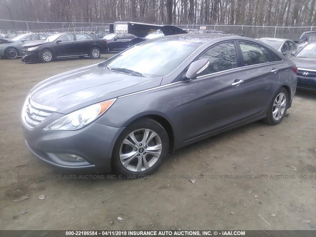 5NPEC4AC2CH374159 - 2012 HYUNDAI SONATA SE/LIMITED GRAY photo 2